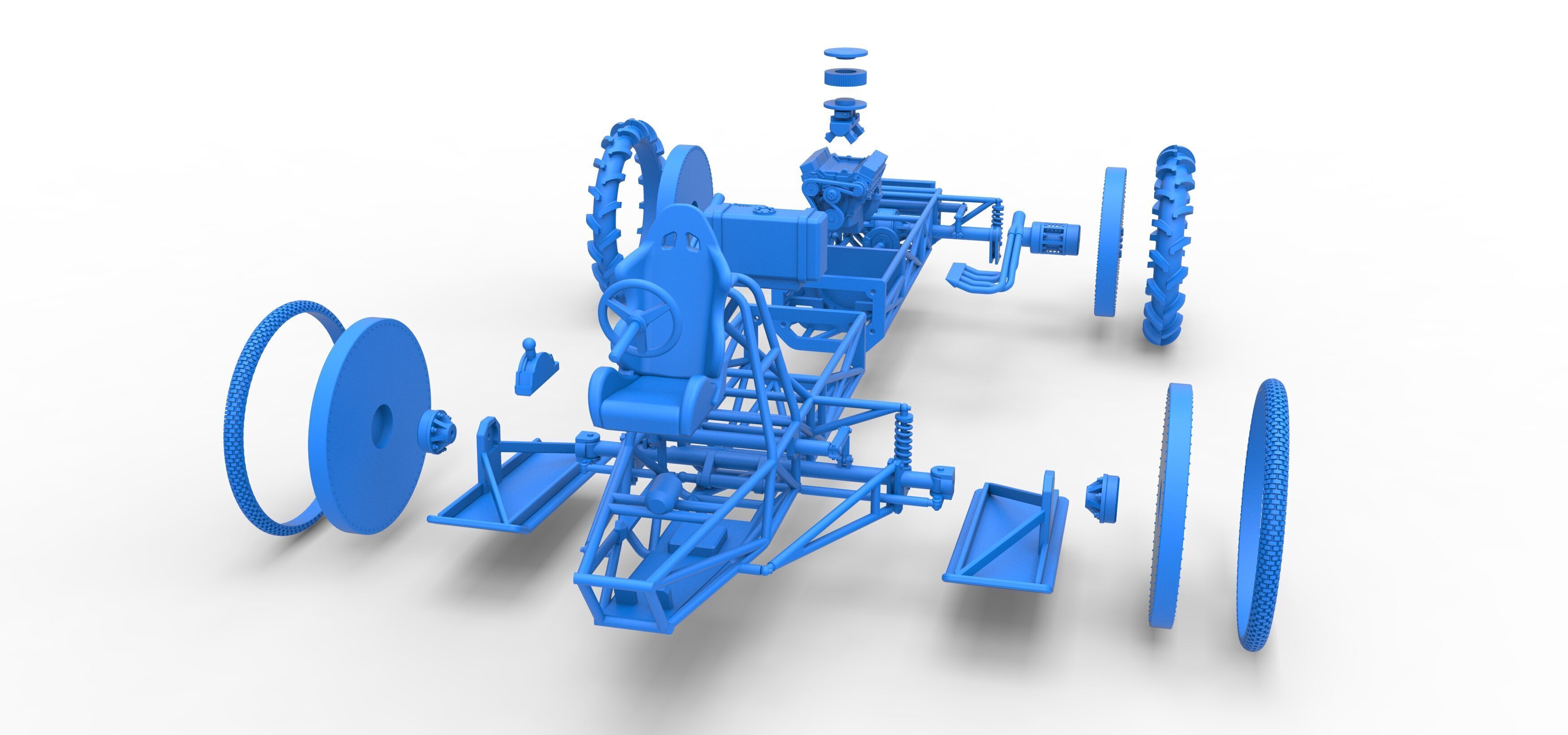 Swamp buggy Base Scale 1 to 25 3D print model_45