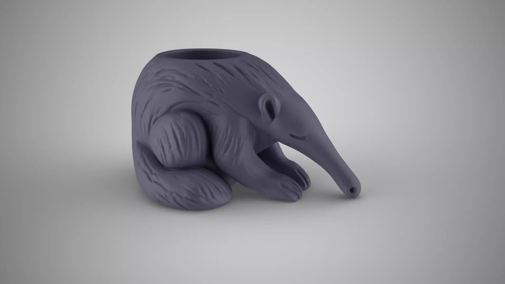 Anteater Pen Holder 3D print model_0