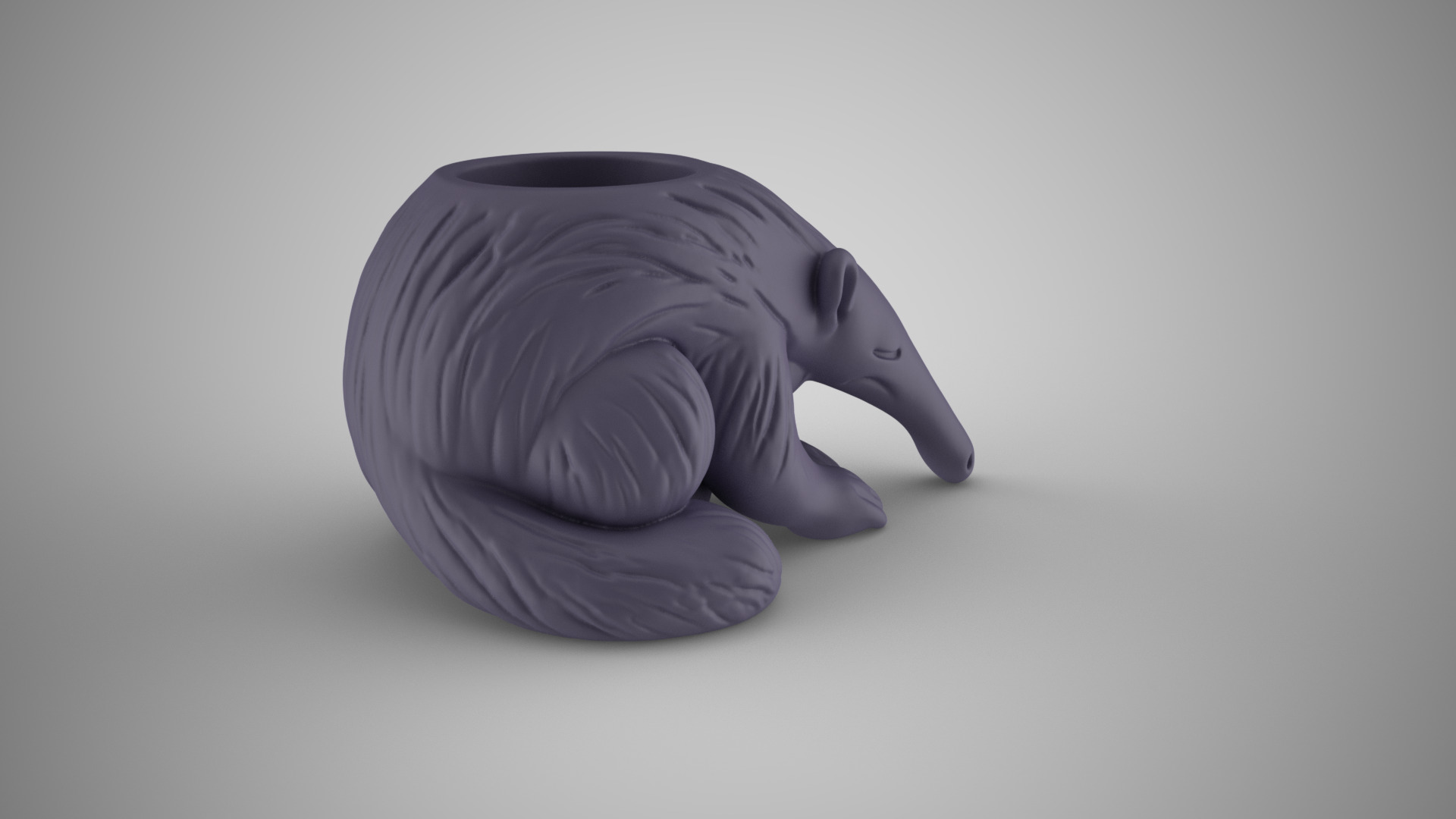 Anteater Pen Holder 3D print model_1