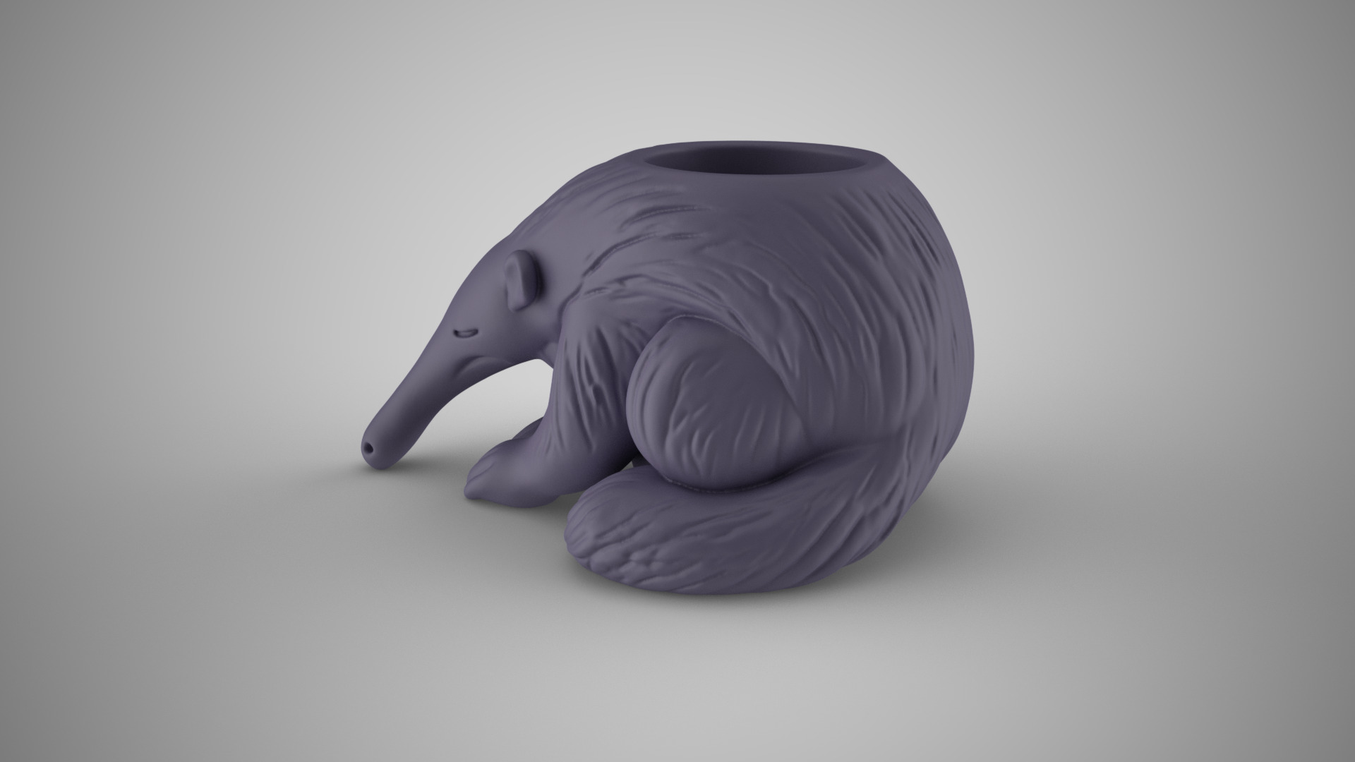 Anteater Pen Holder 3D print model_5