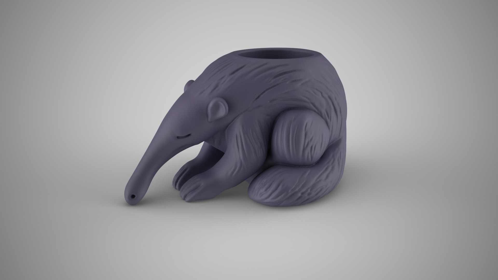Anteater Pen Holder 3D print model_6