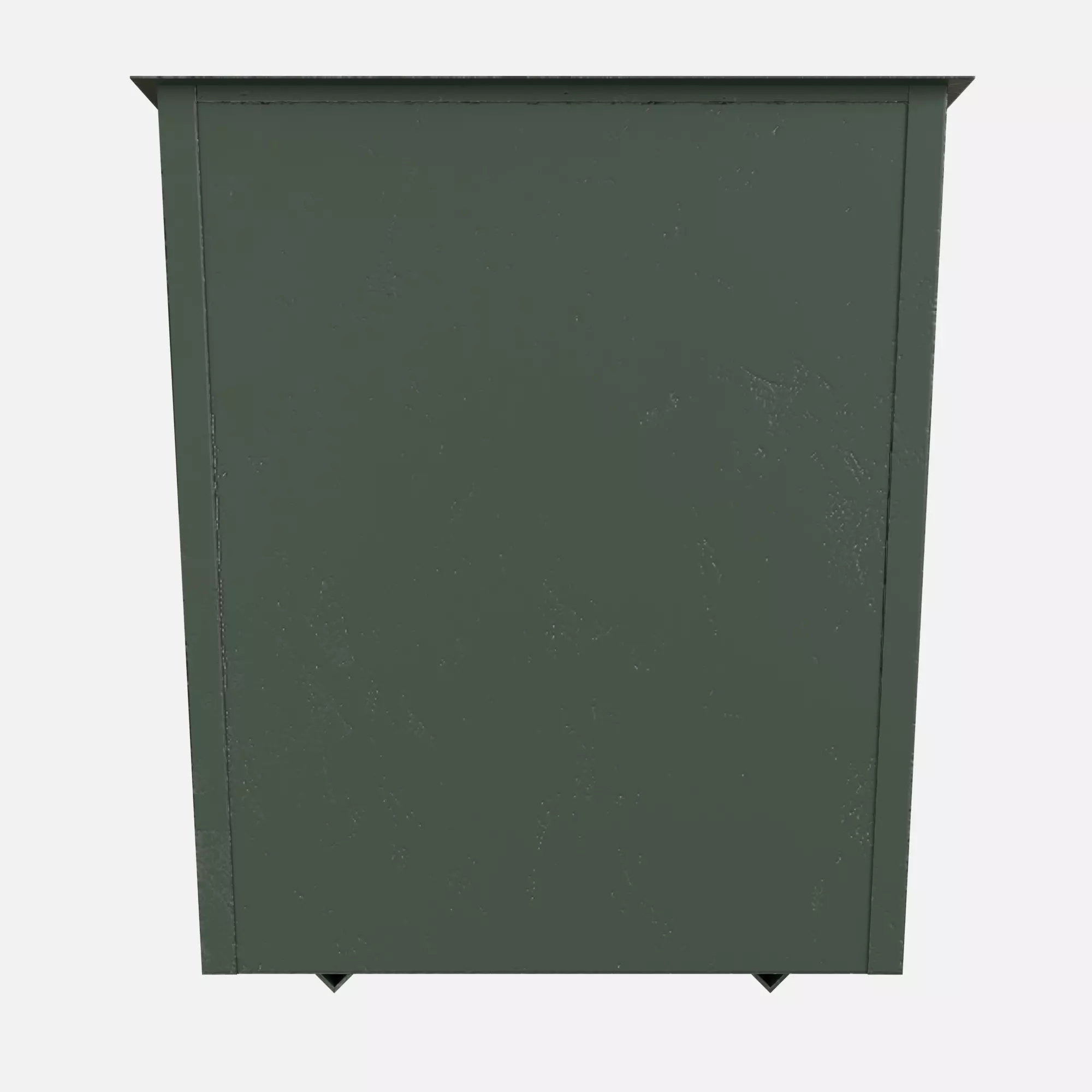 Garbage container metal Low-poly 3D model