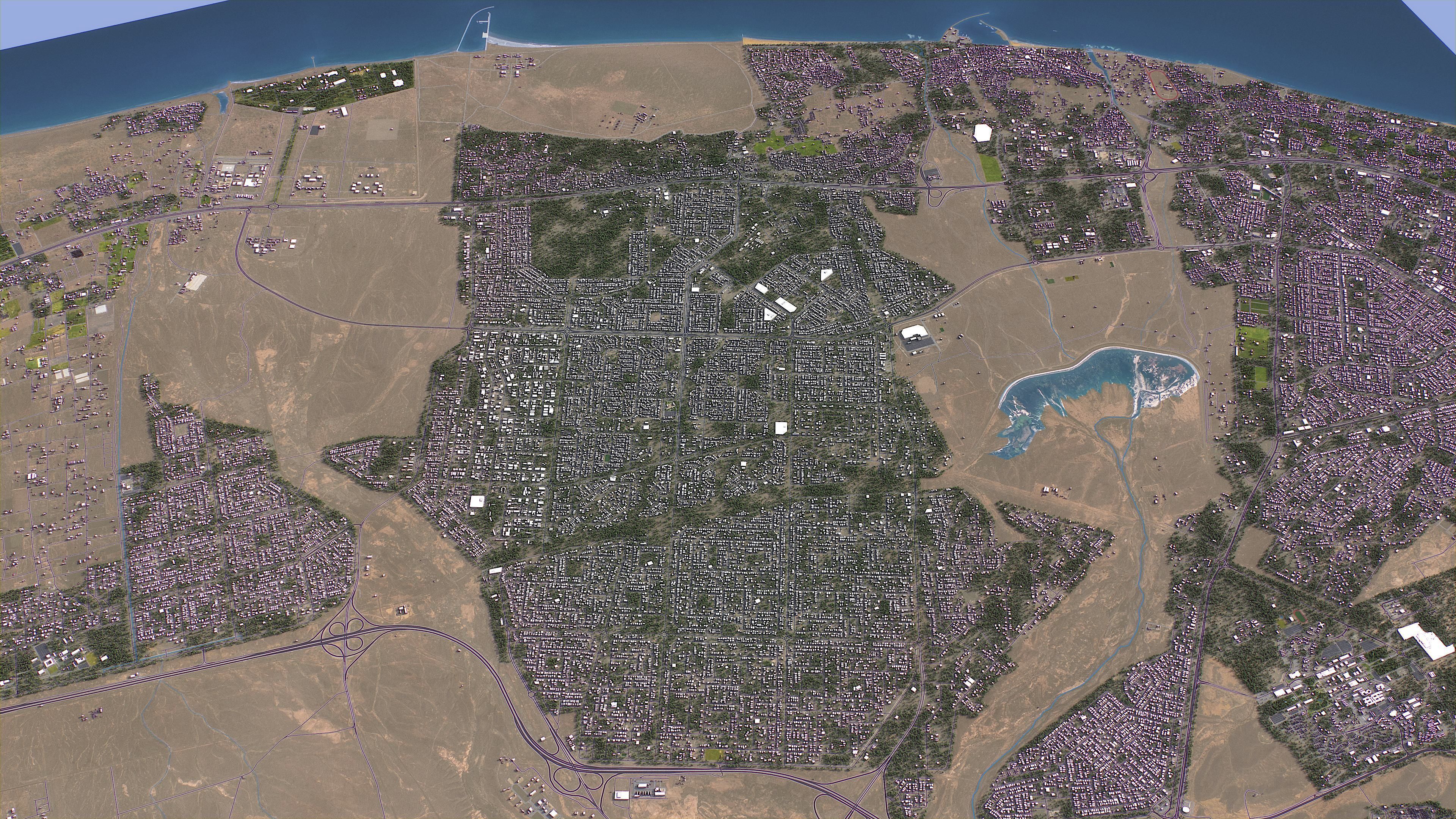 Sultan Haitham City - Topography Terrain 3D Model 3D Model Collection_1