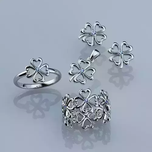 Set Clovers 3D print model