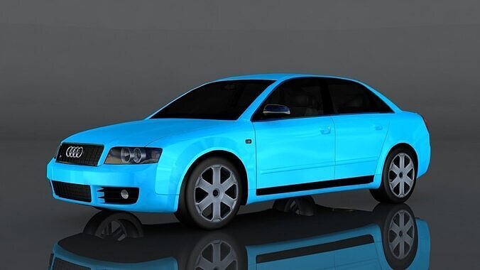 Audi S4 2004 Low-poly 3D model