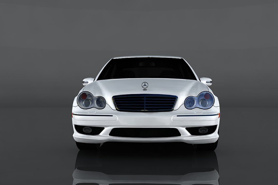 Mercedes Benz C32 AMG Low-poly 3D model_1
