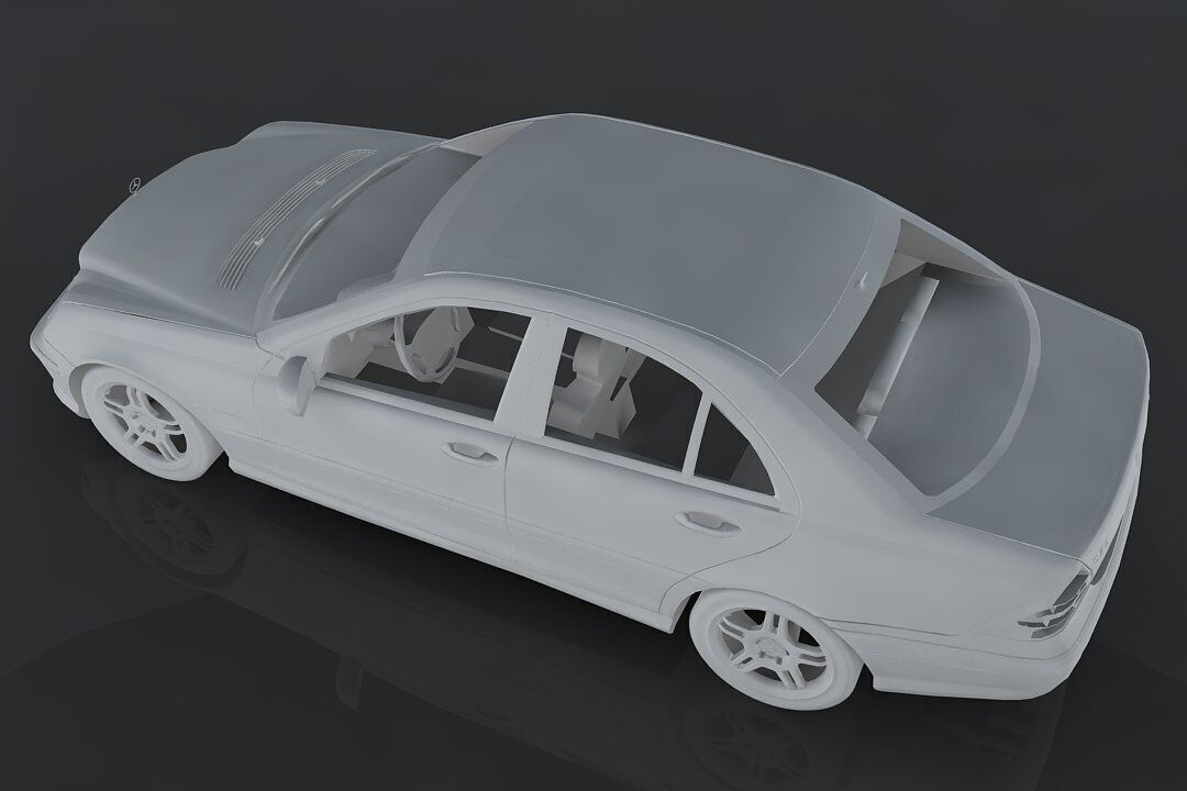 Mercedes Benz C32 AMG Low-poly 3D model_10