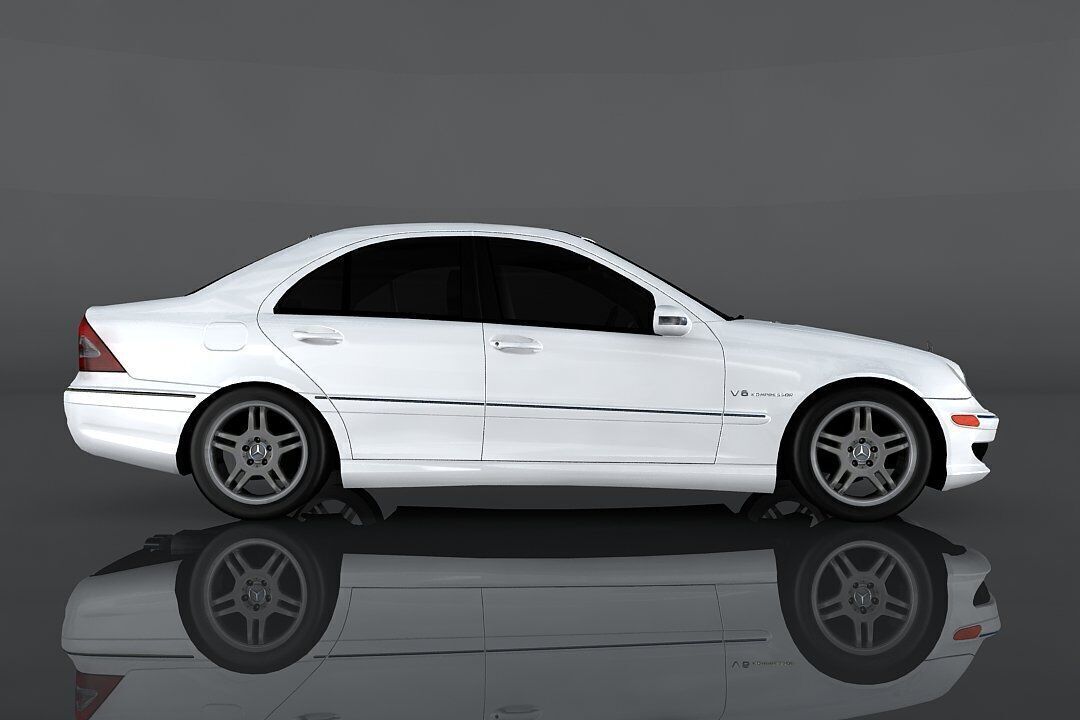 Mercedes Benz C32 AMG Low-poly 3D model_3