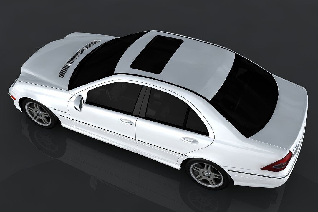 Mercedes Benz C32 AMG Low-poly 3D model_6