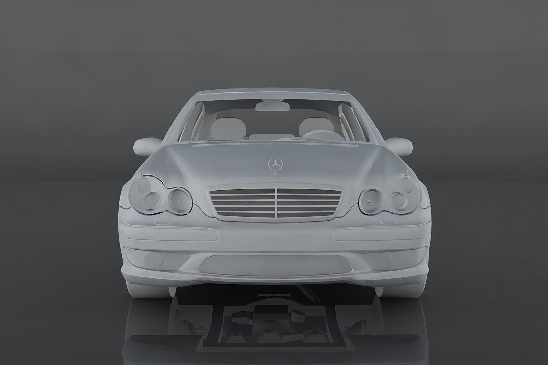 Mercedes Benz C32 AMG Low-poly 3D model_8