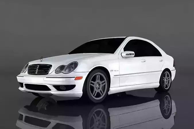 Mercedes Benz C32 AMG Low-poly 3D model