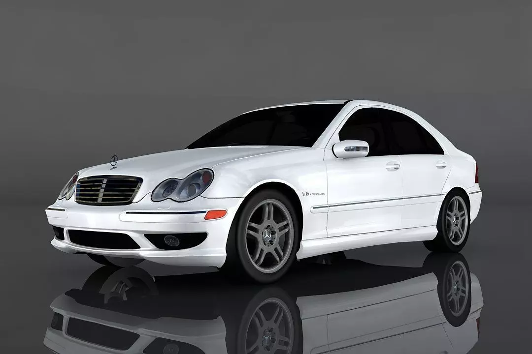 Mercedes Benz C32 AMG Low-poly 3D model_0