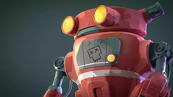 Stylized Robot Game Character