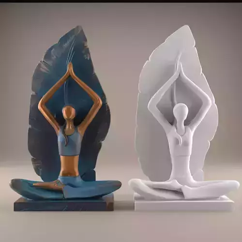 Yoga Lover Lady STL 3D Model for Peaceful Decor 3D print model