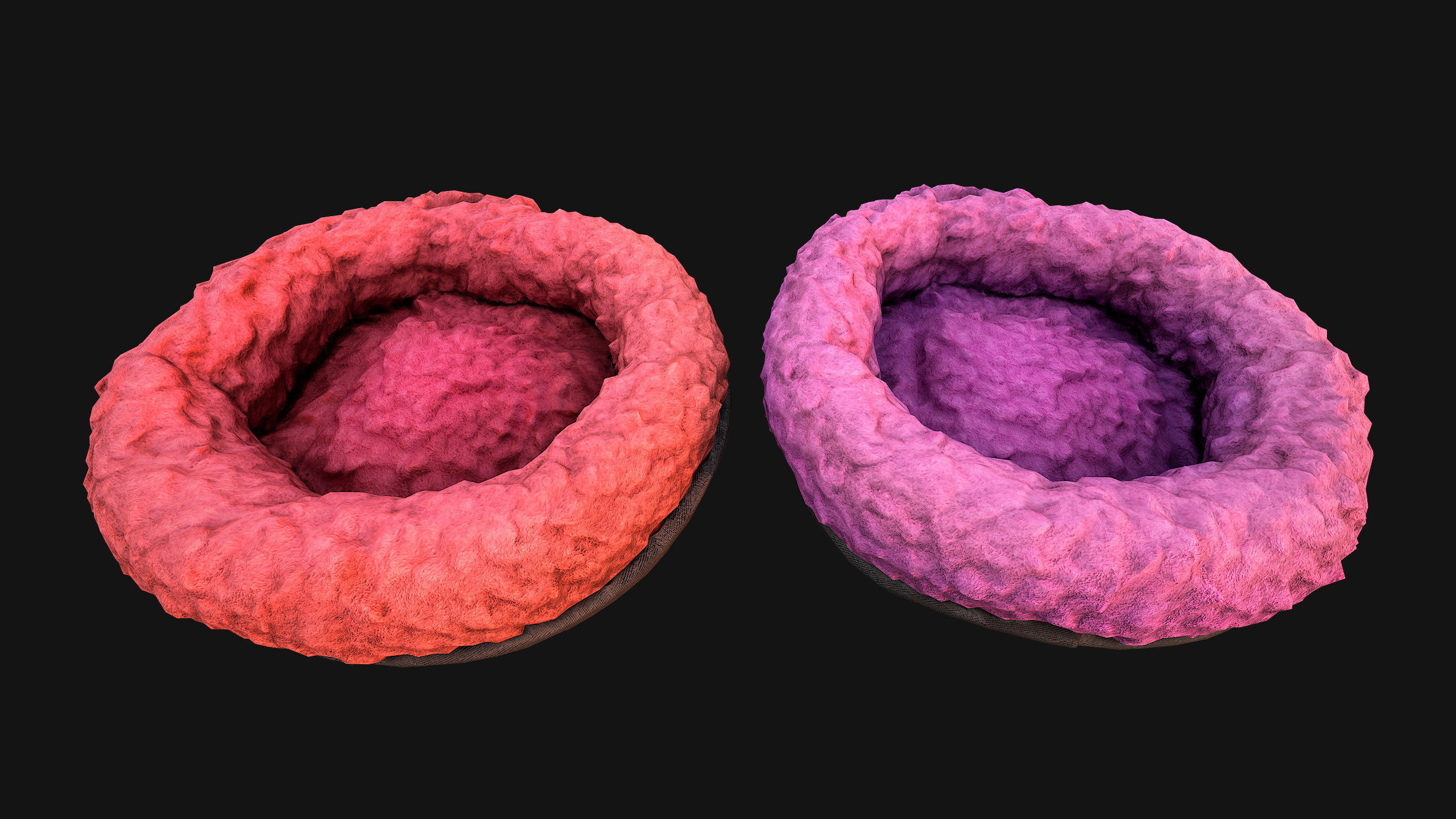 Bed for Pet Hamster Rodent Rat Low-poly 3D model_3