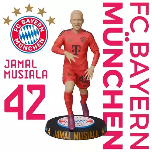 JAMAL MUSIALA - BAYERN MUNICH FOOTBALL PLAYER 3D PRINT
