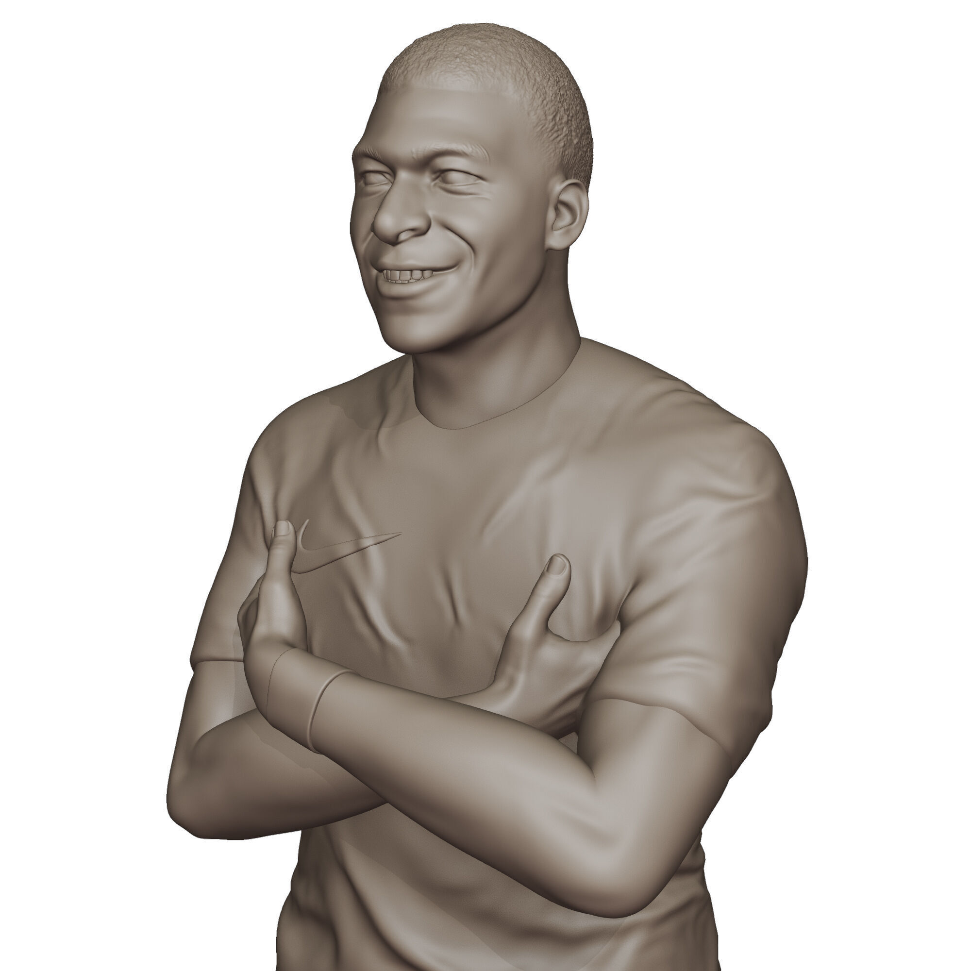 KYLIAN MBAPPE - FRANCE AND REAL MADRID FOOTBALL PLAYER 3D PRINT 3D print model_5