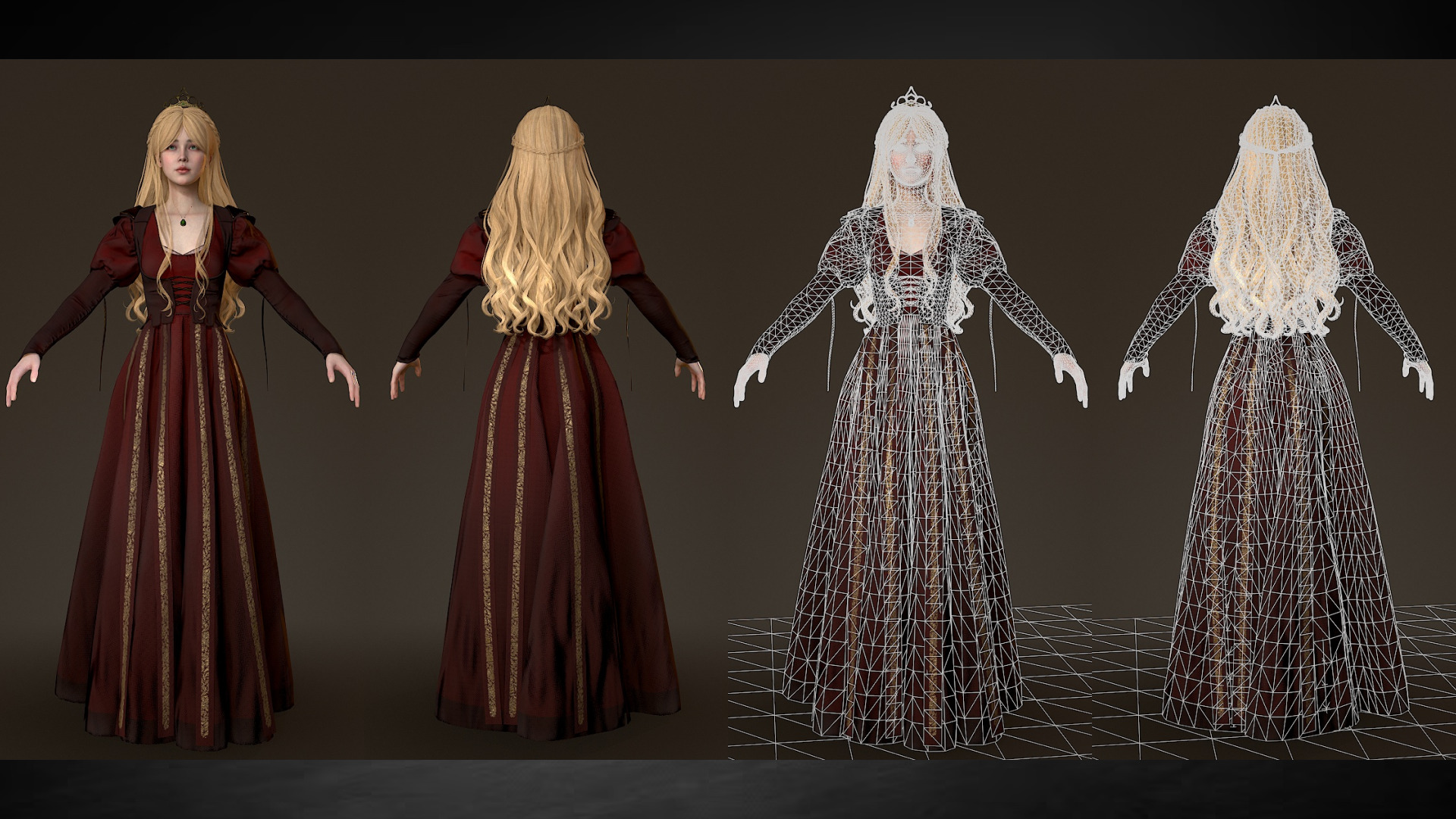 3D model The Princess VR / AR / low-poly rigged | CGTrader