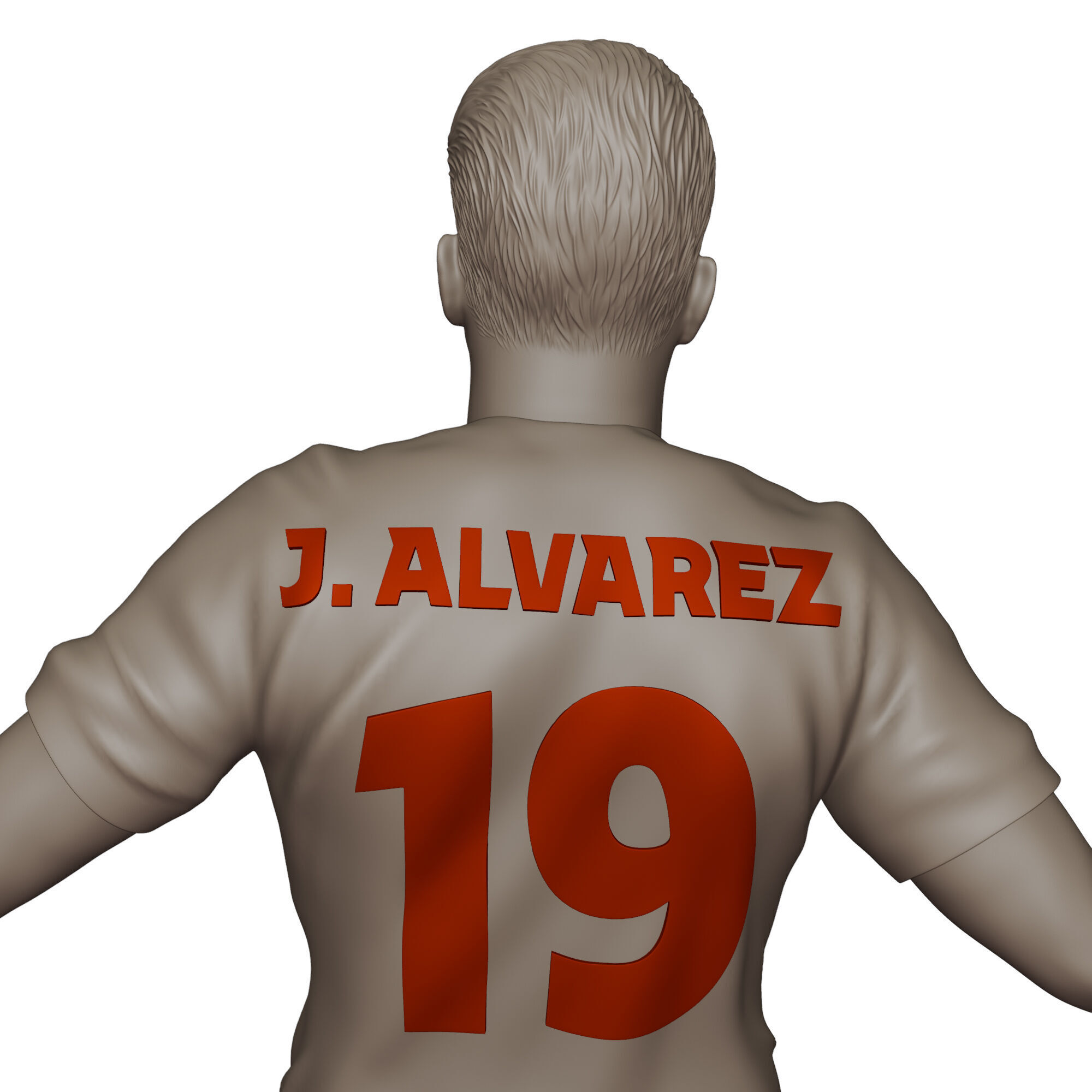 JULIAN ALVAREZ - ATLETICO MADRID - FOOTBALL PLAYER 3D PRINT 3D print model_6