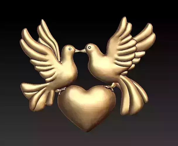 pigeon heart pendant