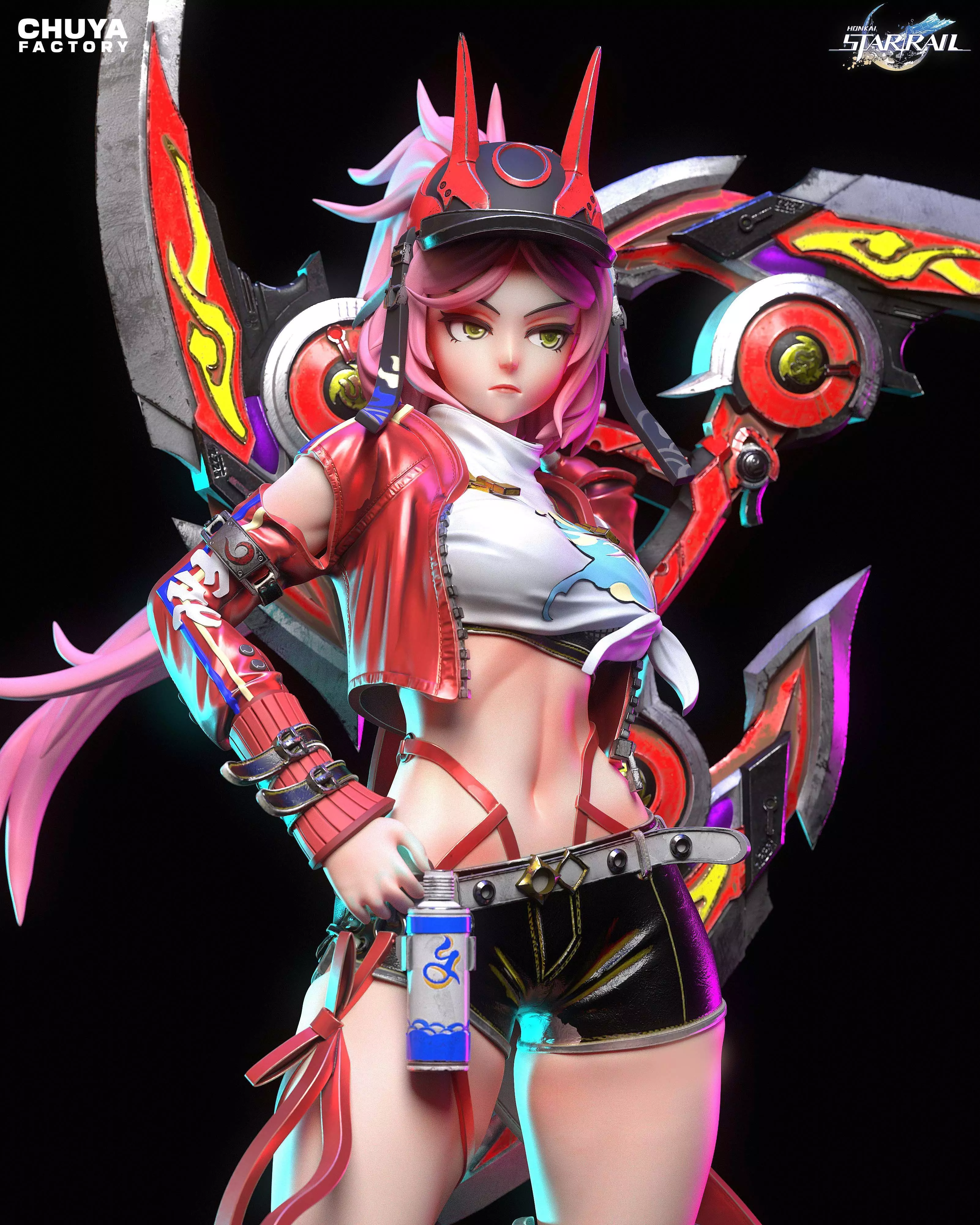 Rappa - The Cyberpunk Rebel 3D print model_0