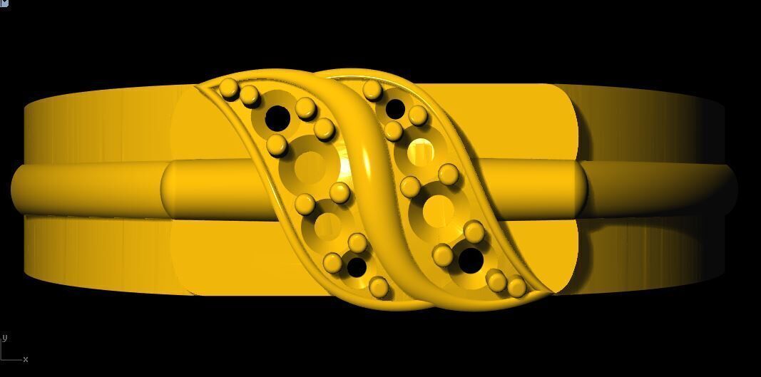 diamond ring 3dm file 3D print model_1