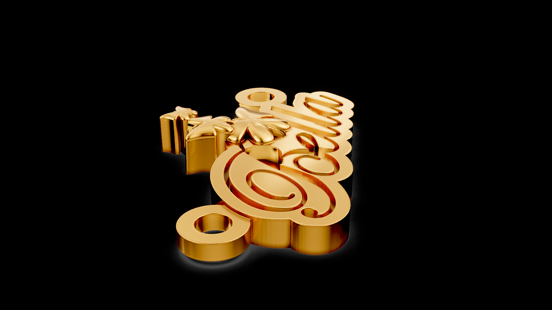 Bella Name Pendant 3D print model_6