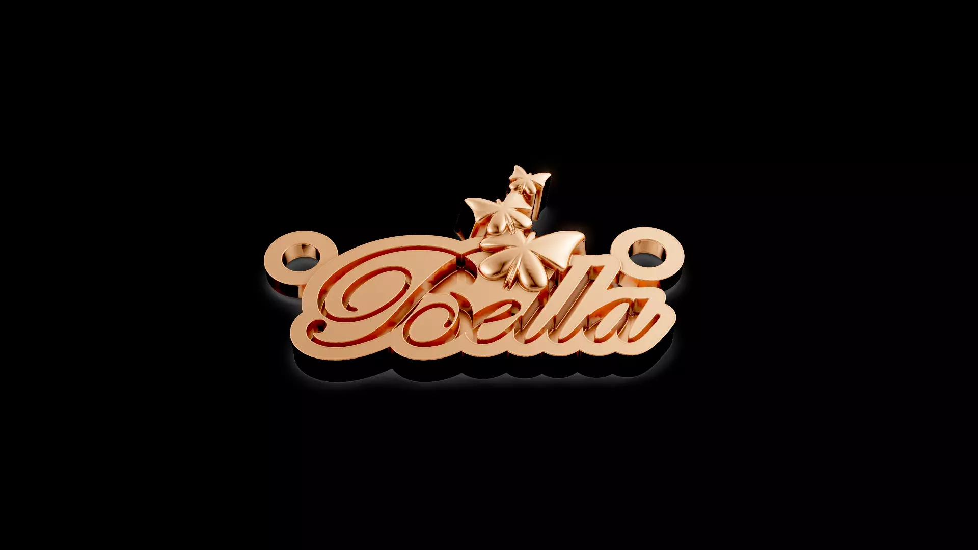 Bella Name Pendant 3D print model_0