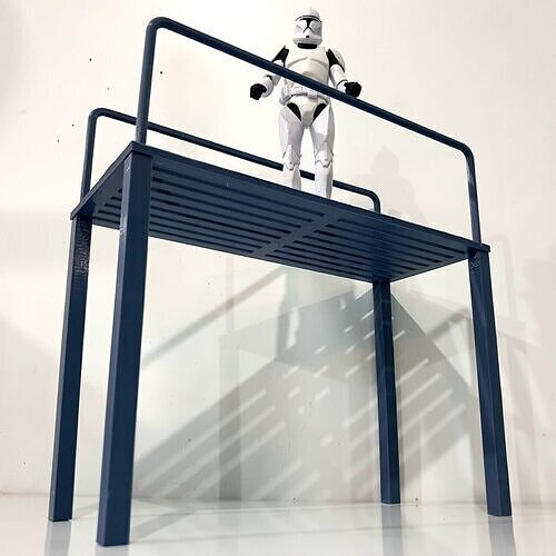 CATWALK WALKWAY RAILING WITH LEGS Free 3D print model