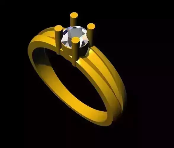 solitaire ring 3dm file