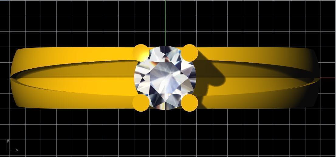 solitaire ring 3dm file 3D print model_1