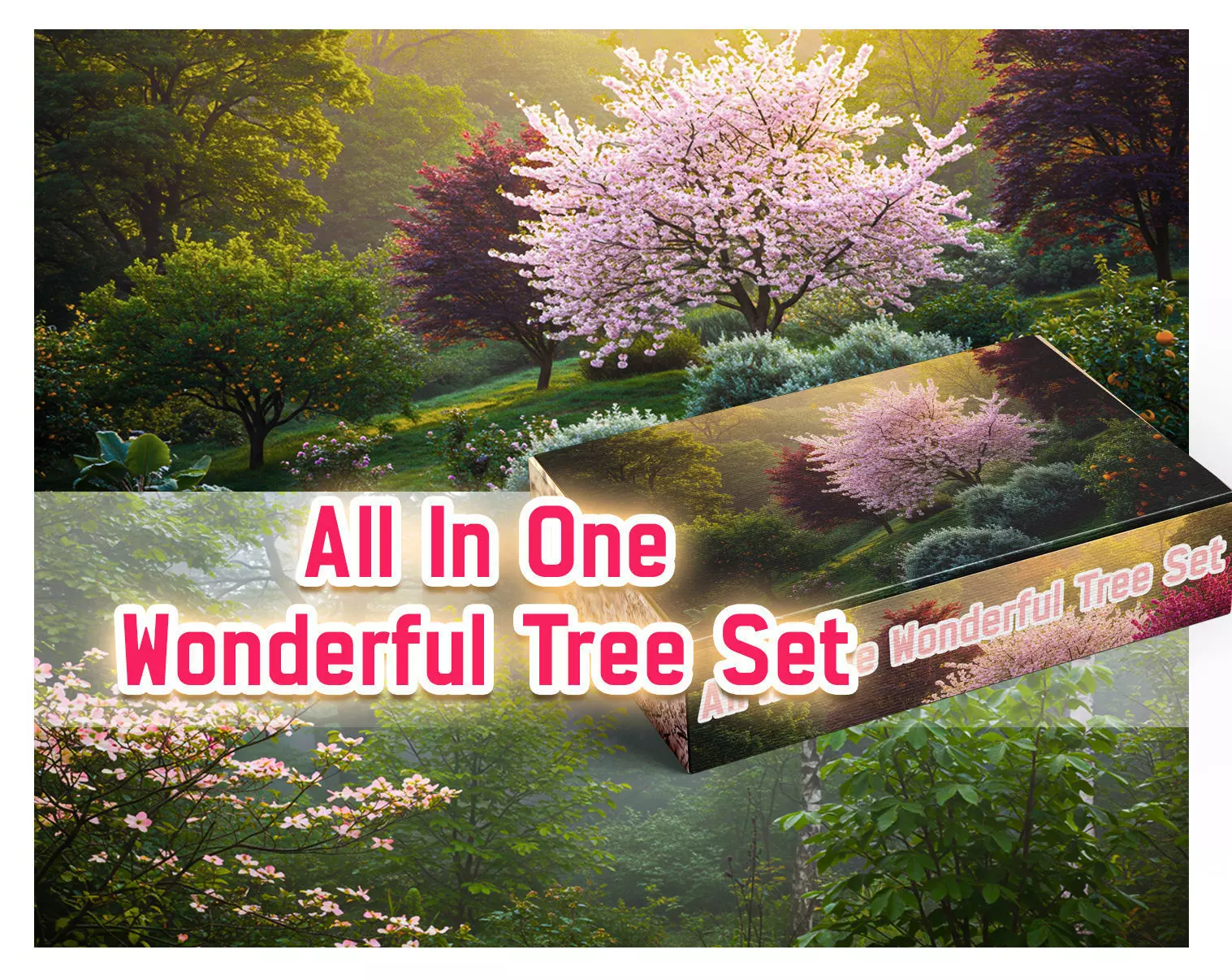 Wonderful Tree Collection All In One Low-poly 3D model_0