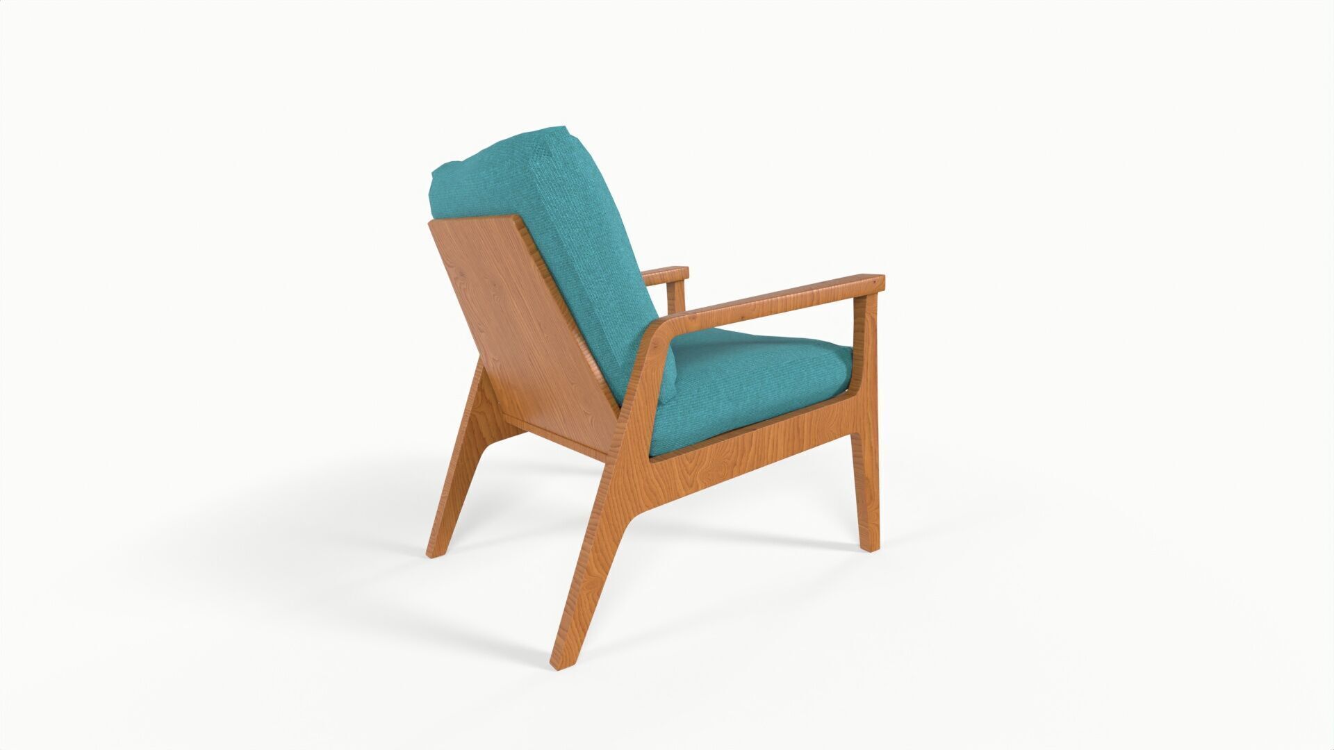 Modern Armchair Low-poly 3D model_15