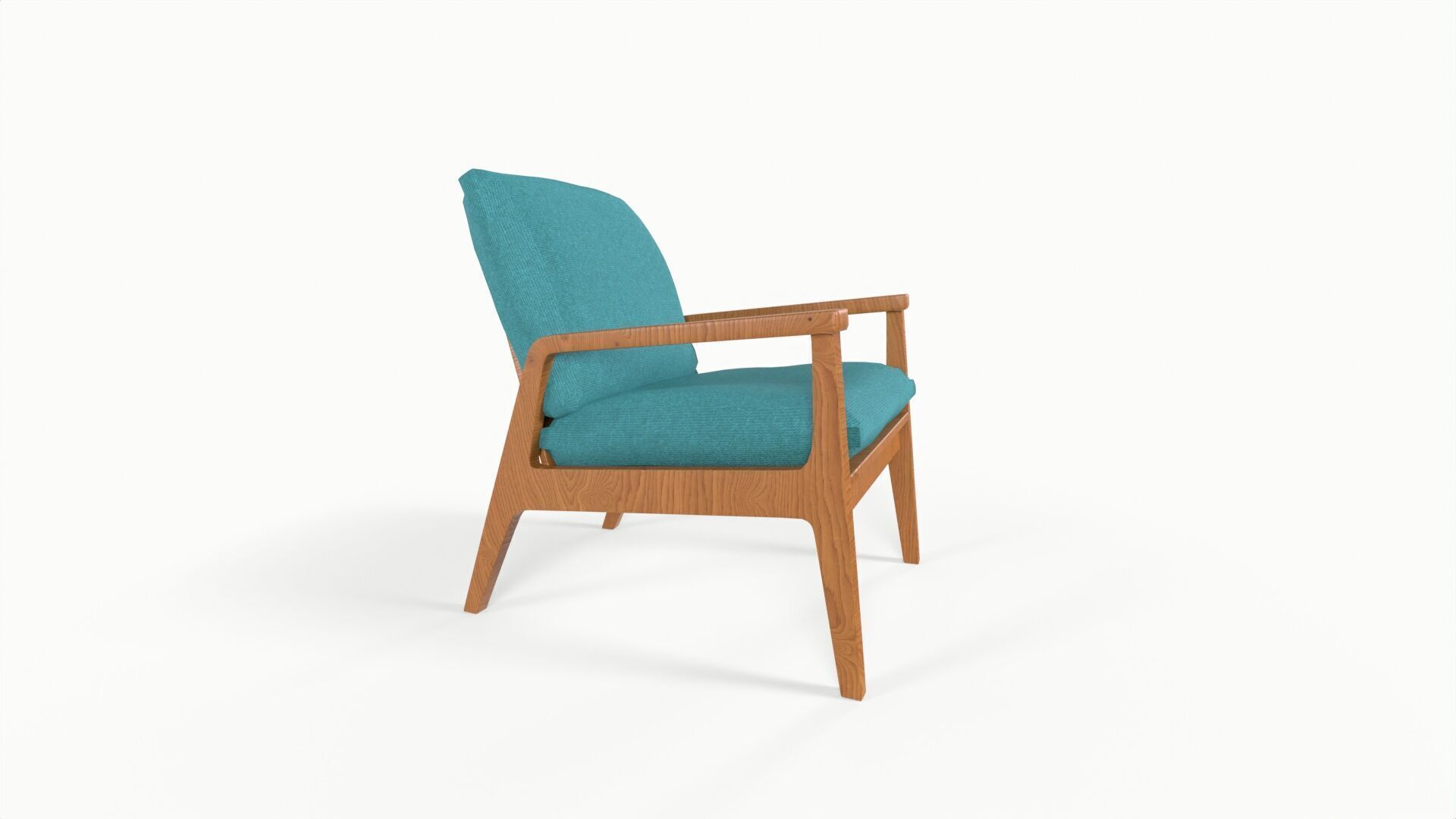 Modern Armchair Low-poly 3D model_14