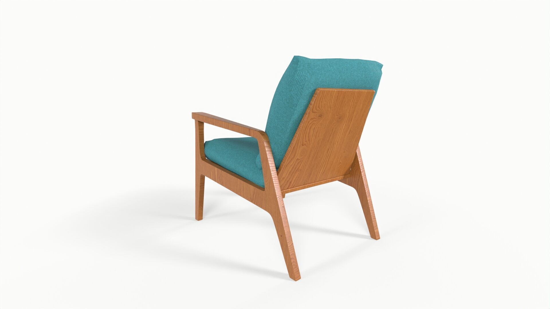 Modern Armchair Low-poly 3D model_22