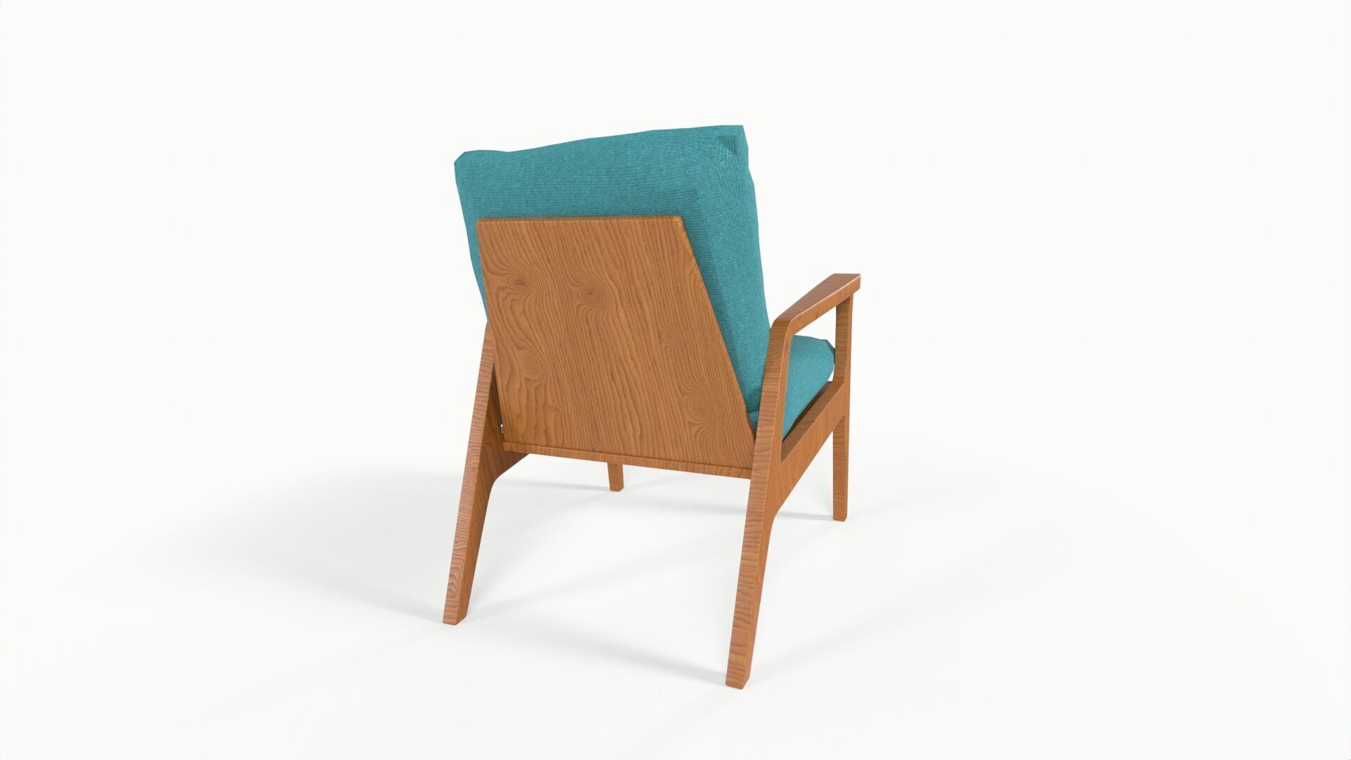 Modern Armchair Low-poly 3D model_17