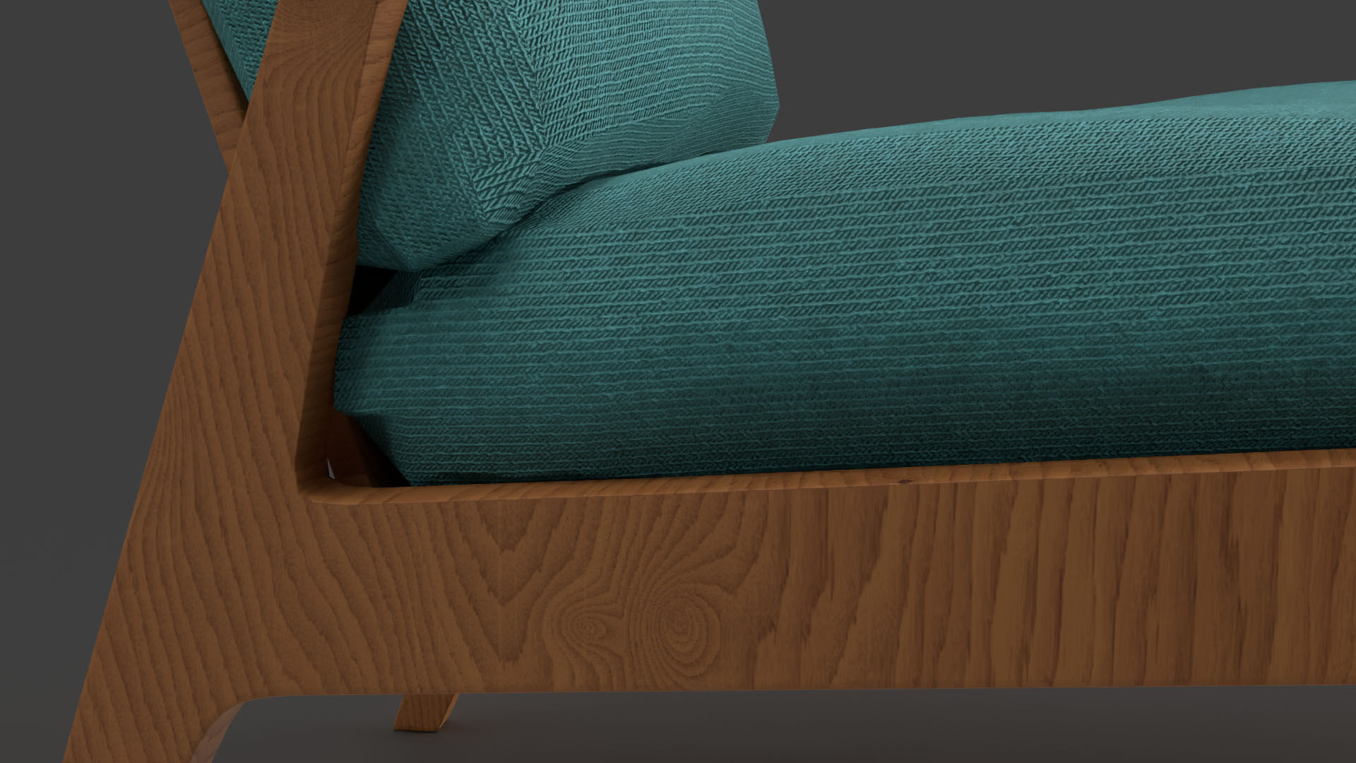 Modern Armchair Low-poly 3D model_4