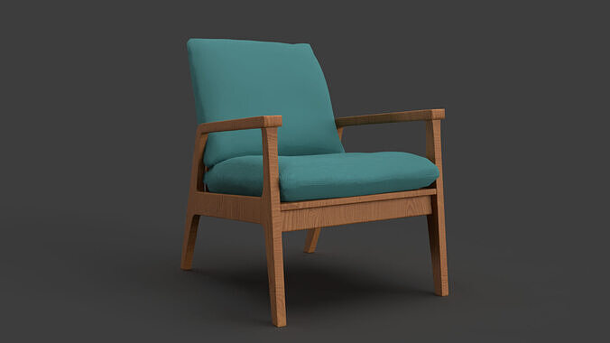 Modern Armchair Low-poly 3D model