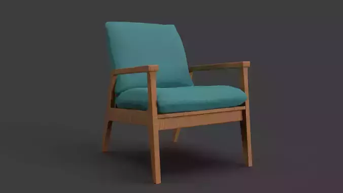 Modern Armchair Low-poly 3D model