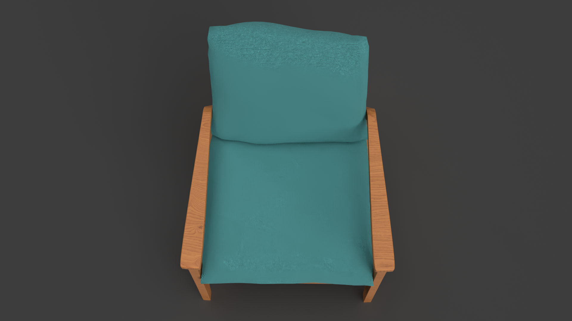 Modern Armchair Low-poly 3D model_8