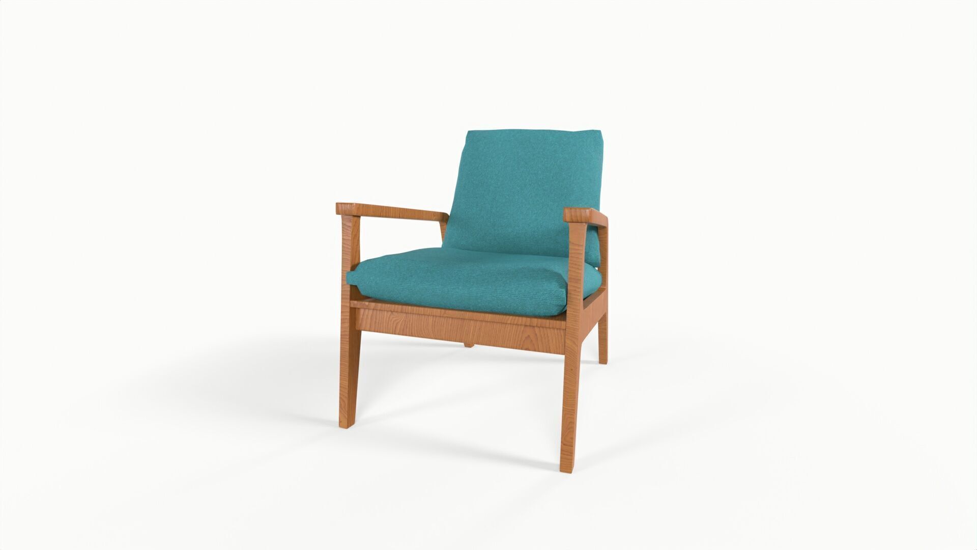 Modern Armchair Low-poly 3D model_23