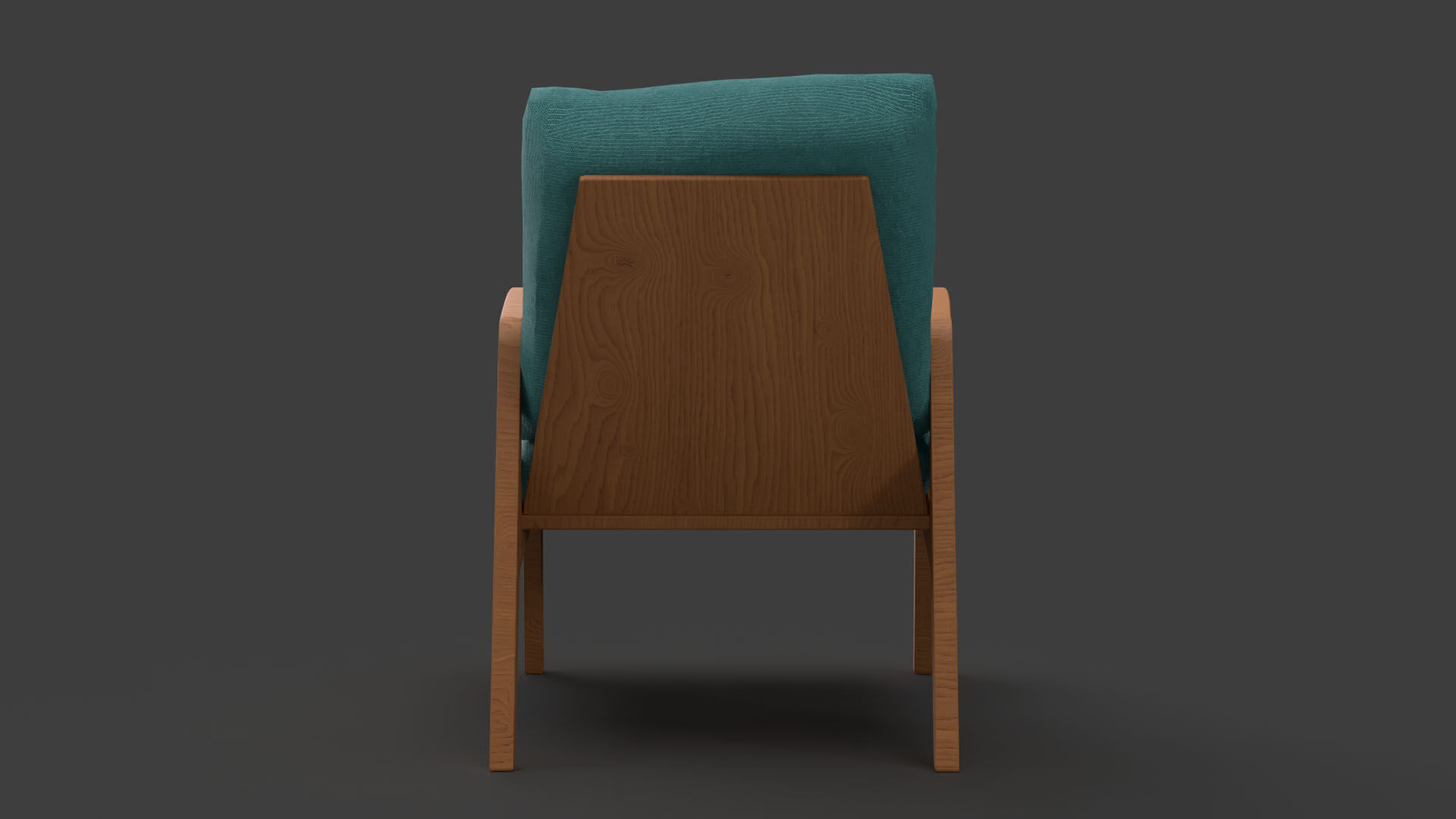 Modern Armchair Low-poly 3D model_10