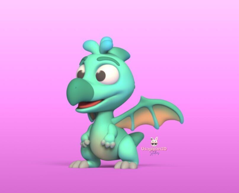 Cartoon Pterodactyl 3D print model_2