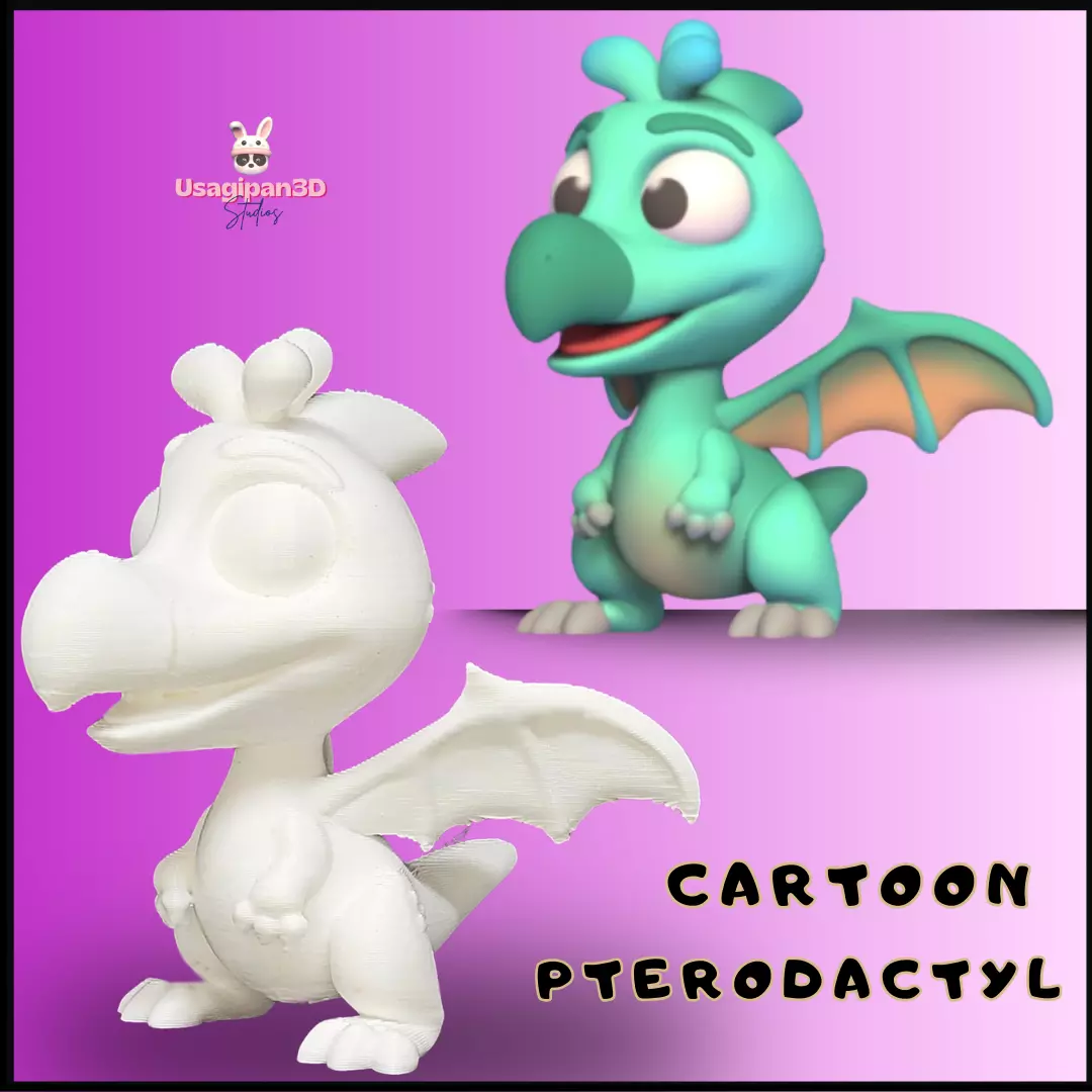 Cartoon Pterodactyl 3D print model_0