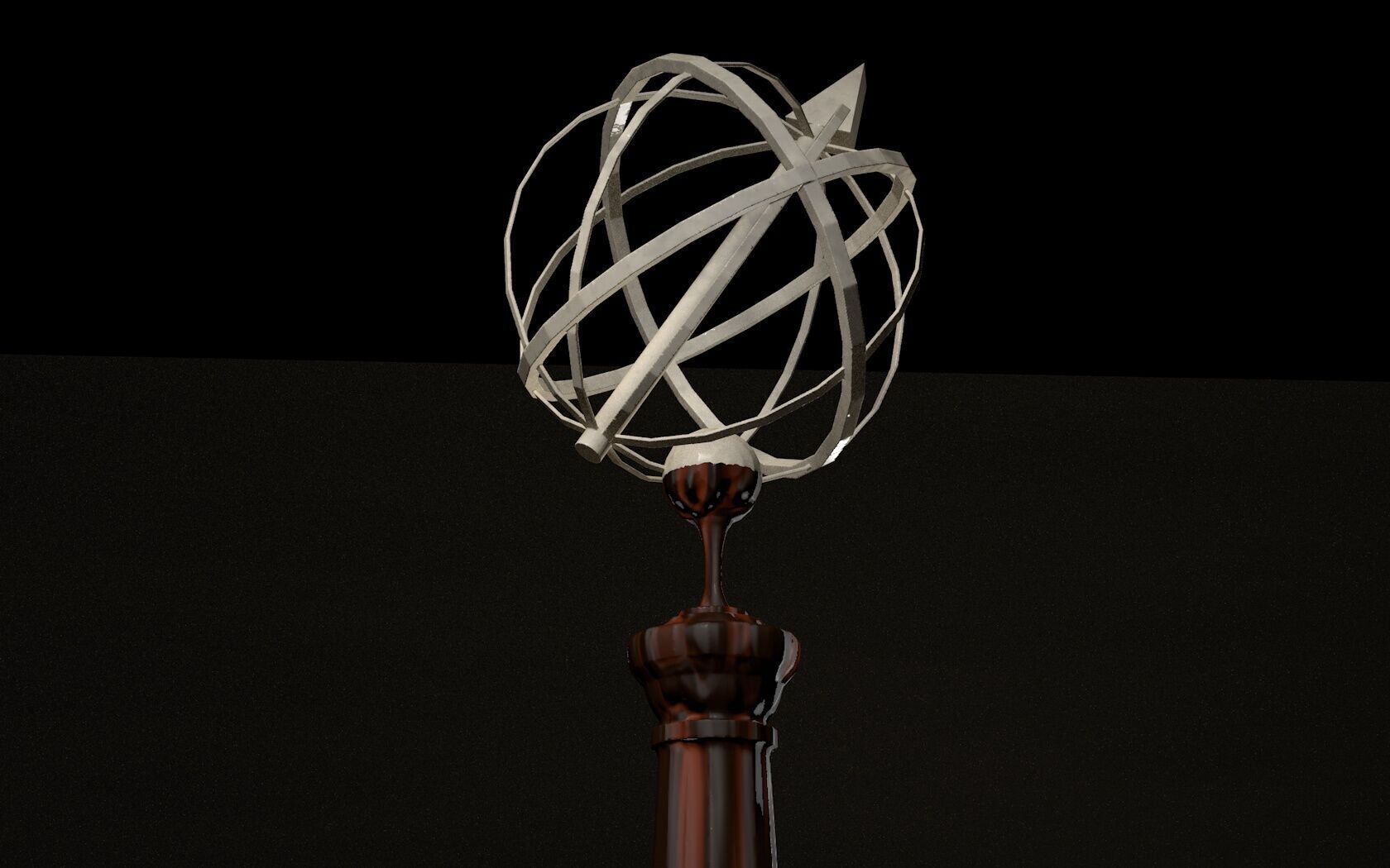Armillary Sundial on Pedestal Free 3D print model_1