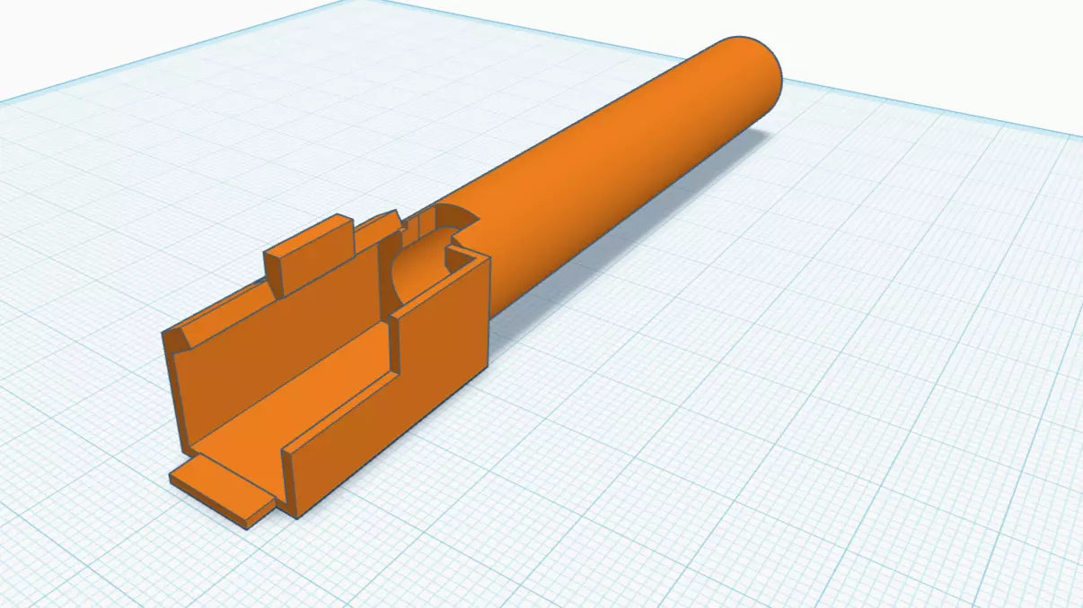 Airsoft Umarex HK VP9 tactical outerbarrel without thread 3D print model_0