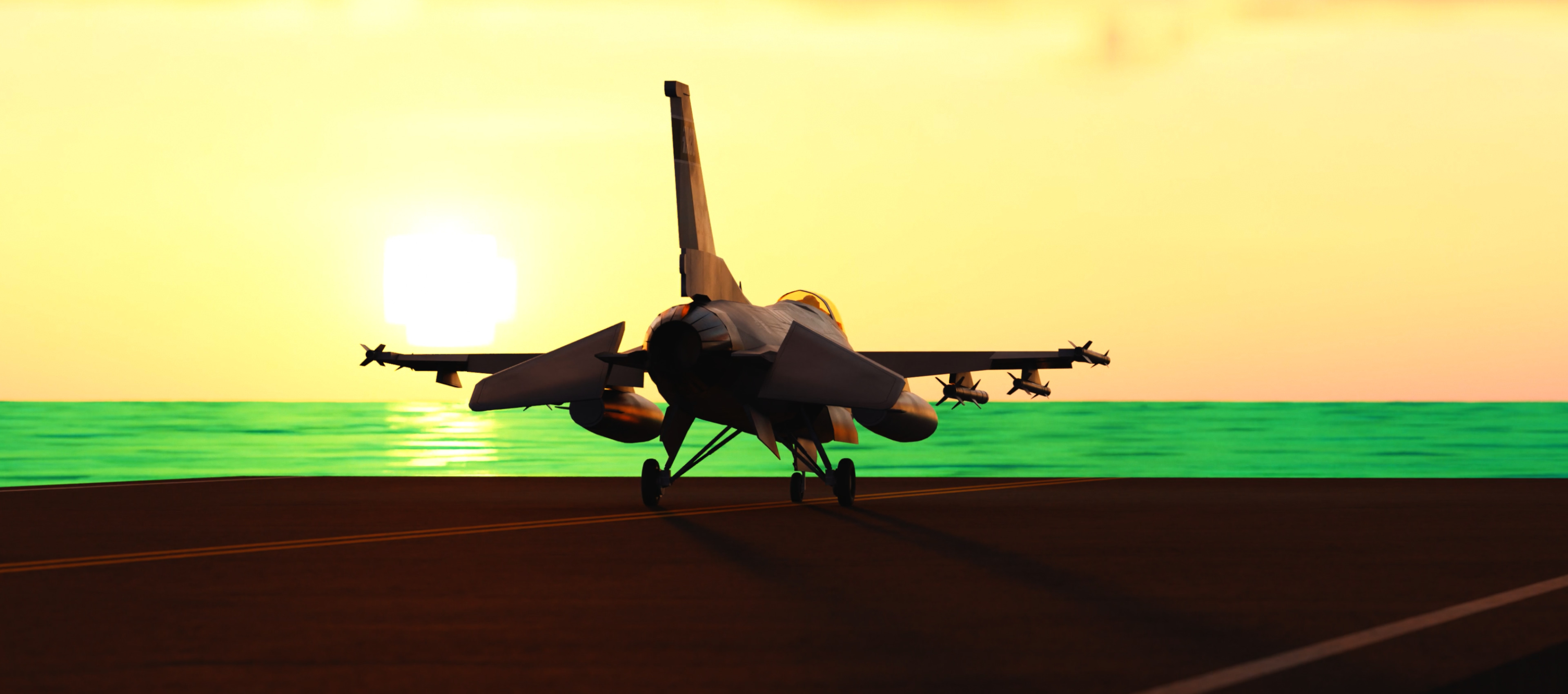 F-16 Jet Fighter Free 3D model_6