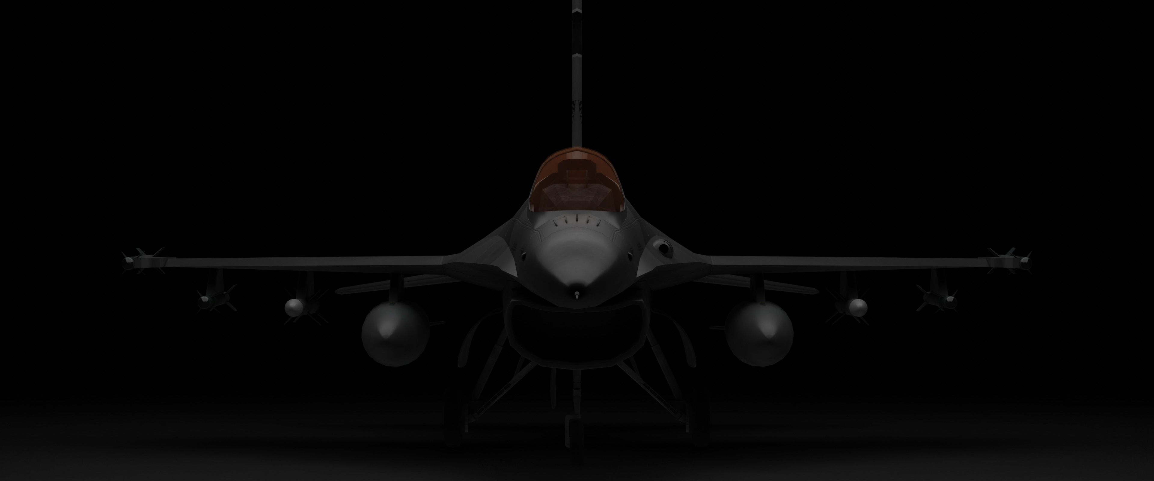F-16 Jet Fighter Free 3D model_7