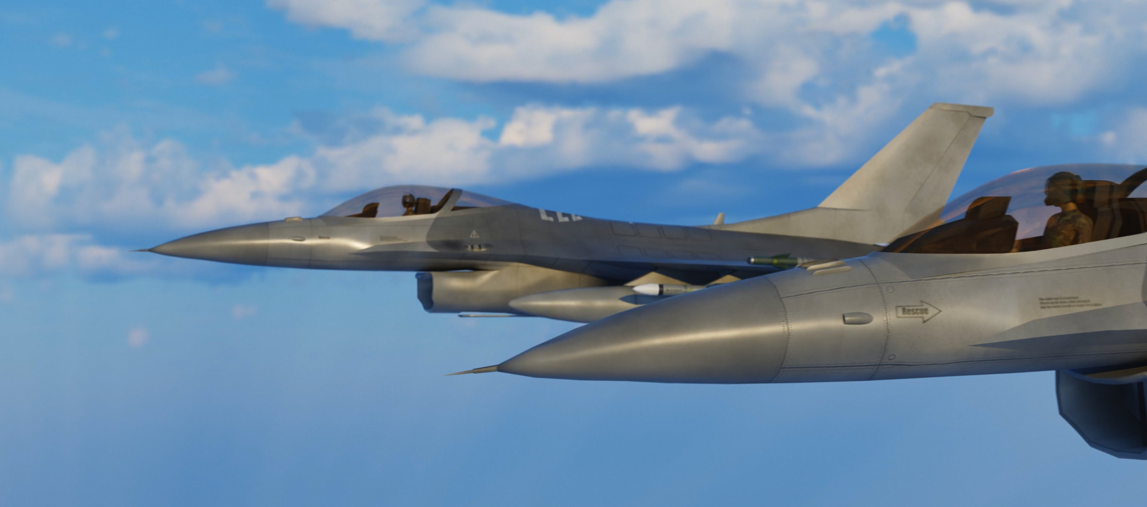 F-16 Jet Fighter Free 3D model_2