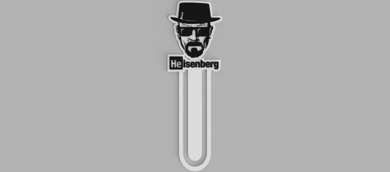 Heisenberg Breaking Bad Logo Book Marker Free 3D print model